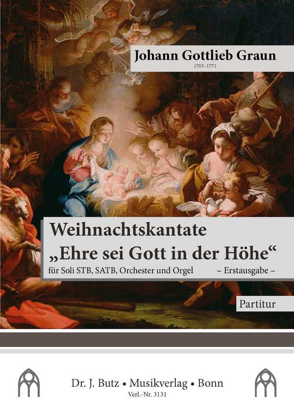 Weihnachtskantante 'Ehre sei Gott in der Höhe'&nbsp;&nbsp;für Soli STB, SATB, Orch. und Orgel&nbsp;&nbsp;Partitur
