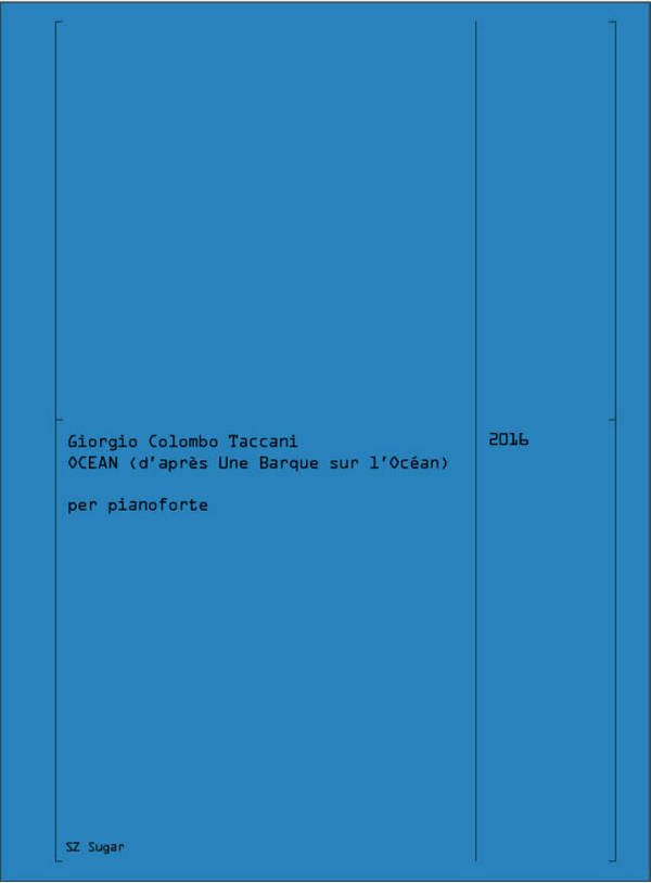 OCEAN (d'après Une Barque sur l'Océan)  Piano  Book