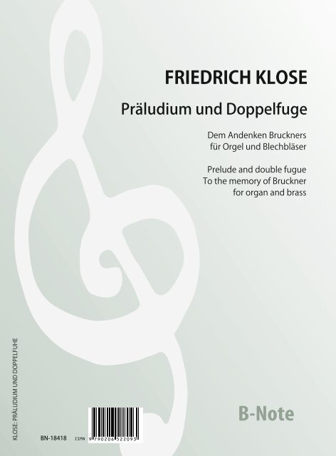 Präludiumj und Fuge für Orgel und Blechbläser - 