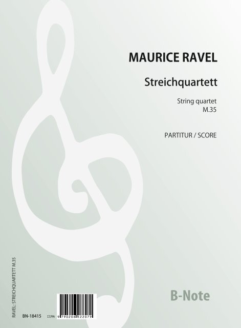 Streichquartett M.35&nbsp;&nbsp;für Streichquartett&nbsp;&nbsp;Partitur