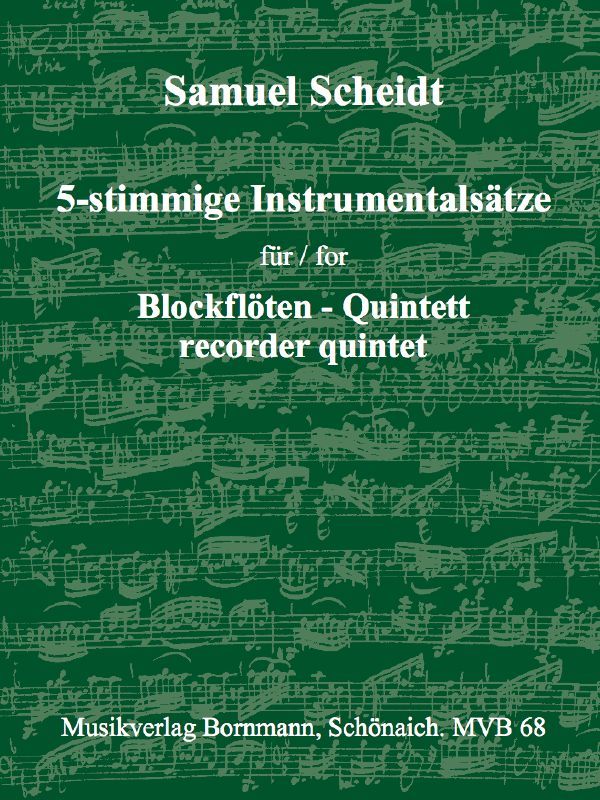 Fünfstimmige Instrumentalsätze   für 5 Blockflöten   Partitur 