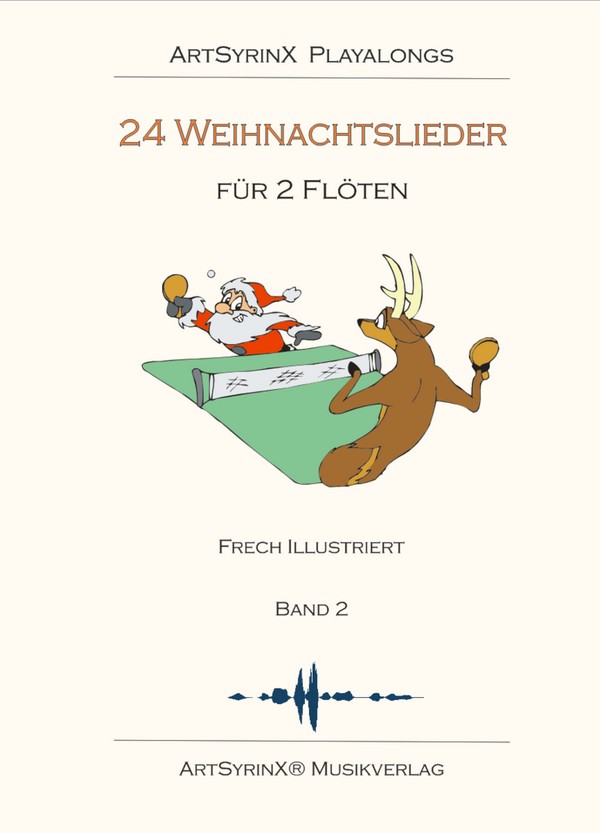 24 Weihnachtslieder Band 2 (+CD)  für 2 Flöten  Spielpartitur