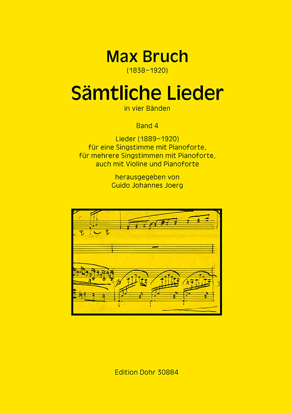 Sämtliche Lieder Band 4 -Lieder (1889-1920)  für Singstimme und Klavier  Partitur