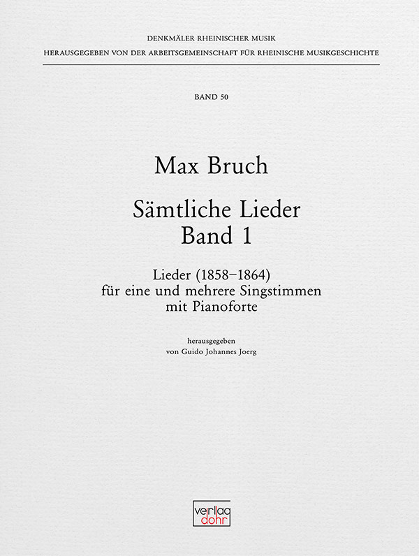 Sämtliche Lieder Band 1  für eine und mehrere Singstimmen und Pianoforte  Partitur (gebunden)