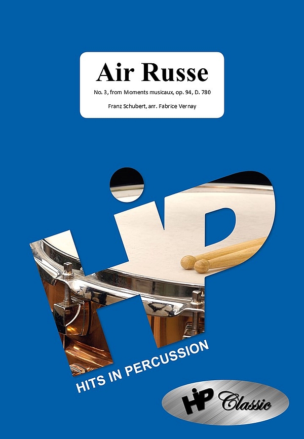 Aire Russe  (No.3 from Moments musicaux op.94 D 780)  für Percussion-Ensemble (3-8 Spieler)  Partitur und Stimmen