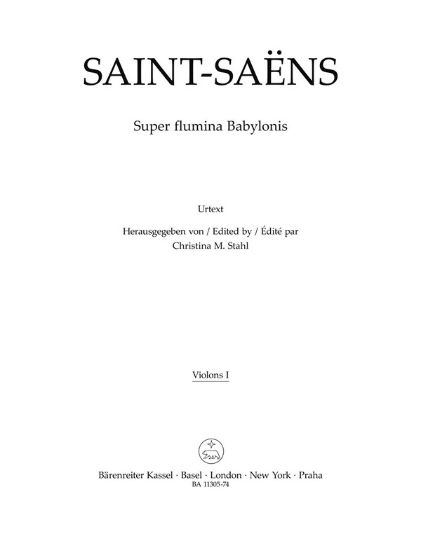 Super flumina Babylonis&nbsp;&nbsp;&nbsp;&nbsp;Stimme, Urtextausgabe: 1. Violine
