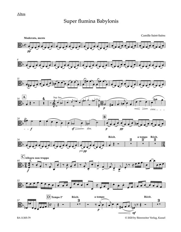 Super flumina Babylonis&nbsp;&nbsp;&nbsp;&nbsp;Stimme, Urtextausgabe: Viola