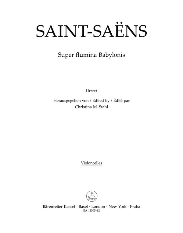 Super flumina Babylonis&nbsp;&nbsp;&nbsp;&nbsp;Stimme, Urtextausgabe: Cello