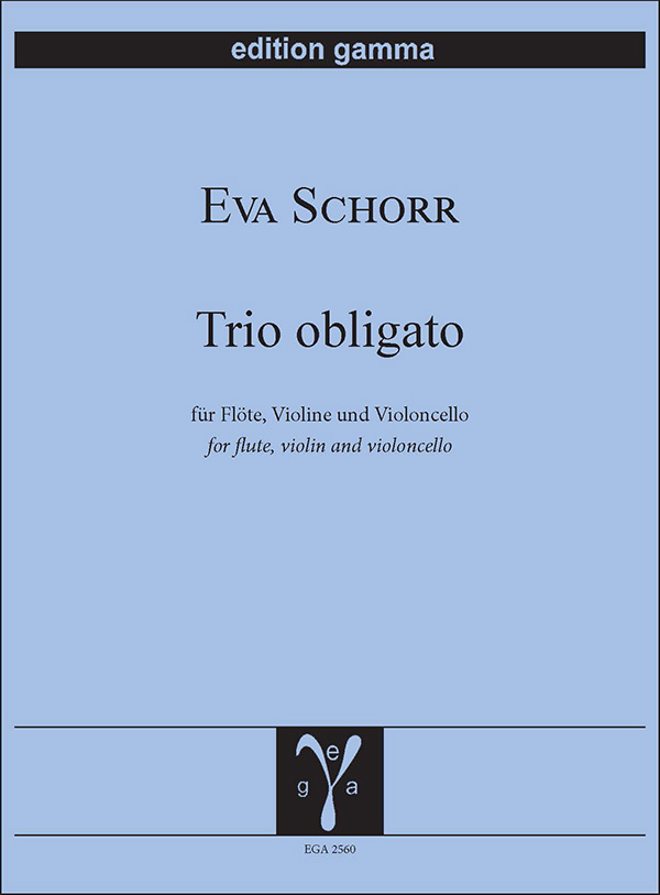 Trio obligato  für Violine, Flöte und Violoncello  Partitur und Stimmen