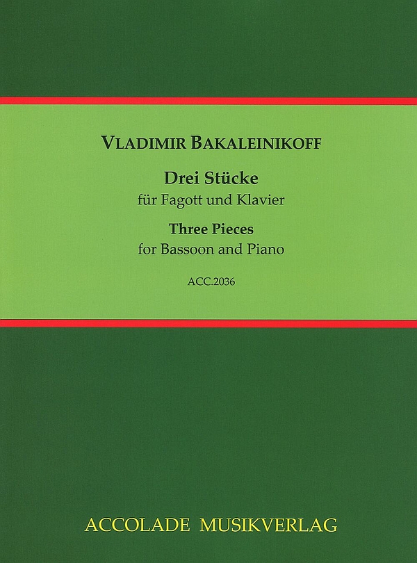 3 Stücke  für Fagott und Klavier   