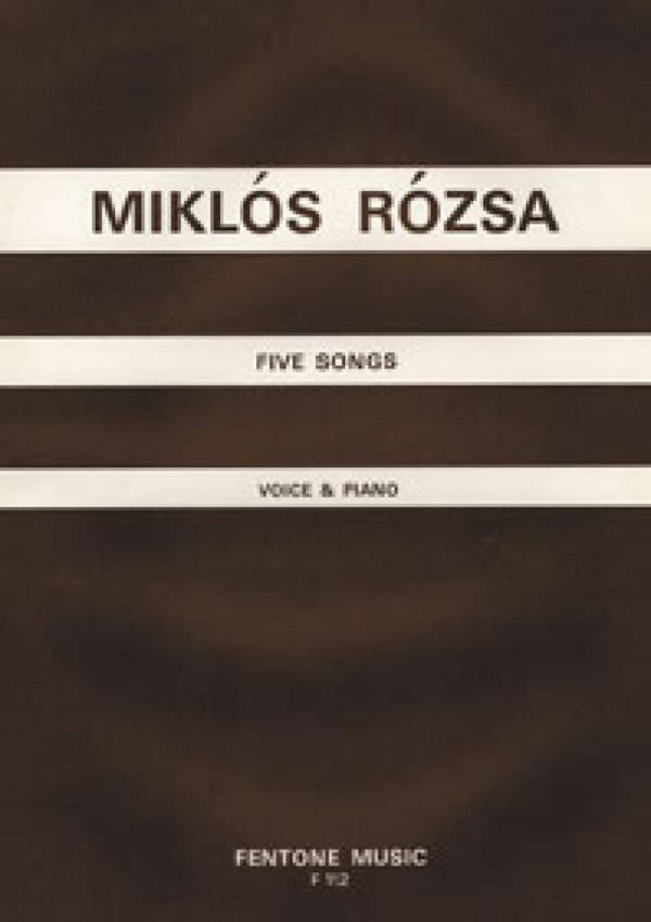 Five Songs  Gesang  Buch