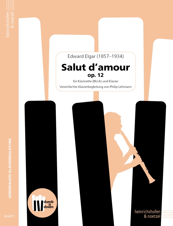 Salut d'amour op. 12  (+QR-Codes)&nbsp;&nbsp;für Klarinette und Klavier&nbsp;&nbsp; 