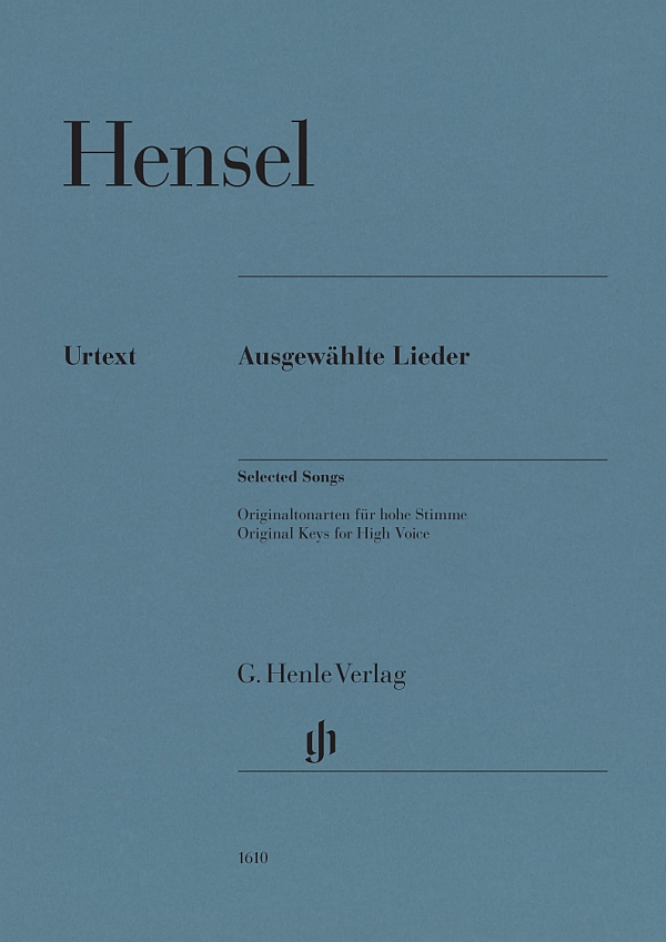 Ausgewählte Lieder&nbsp;&nbsp;für hohe Stimme und Klavier&nbsp;&nbsp;