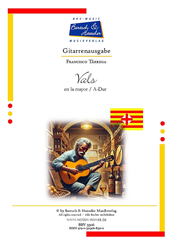 Vals en la mayor (Walzer in A-Dur)  für Gitarre   