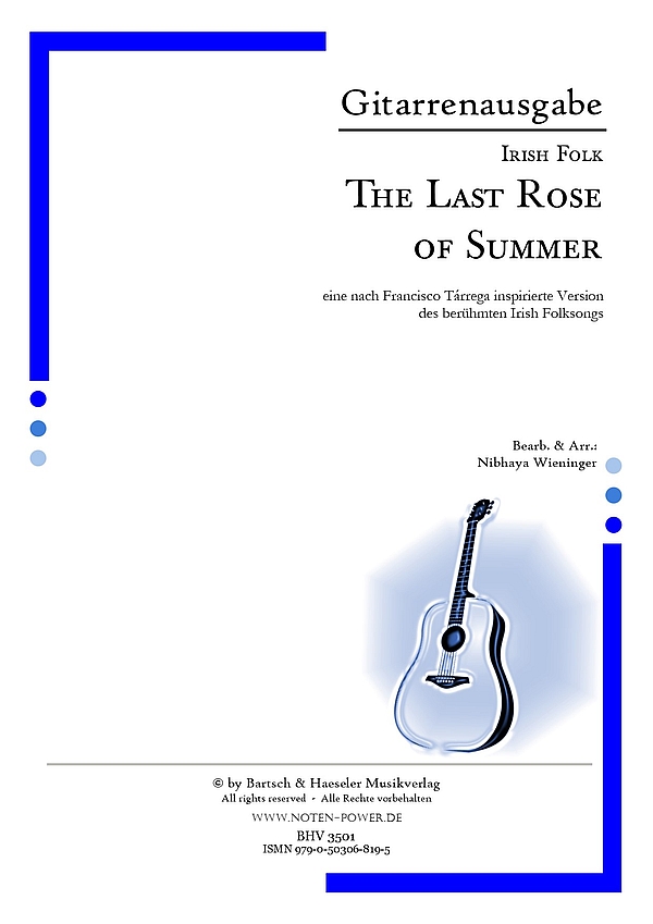 The Last Rose of Summer  für Gitarre   