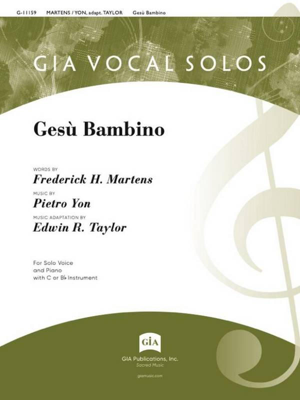 Gesù Bambino&nbsp;&nbsp;Gemischter Chor mit Ensemble&nbsp;&nbsp;Einzelstimme