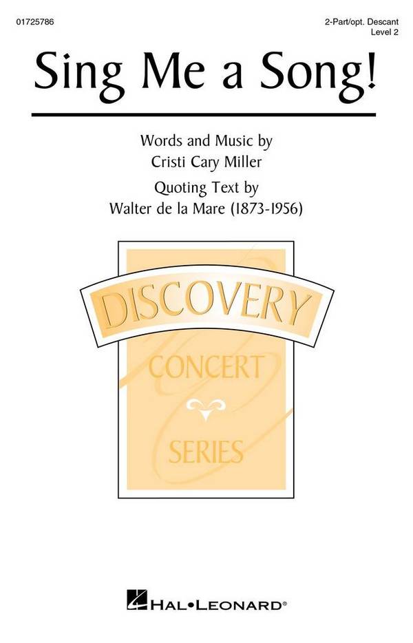 Sing Me a Song!&nbsp;&nbsp;Gemischter Chor mit Begleitung&nbsp;&nbsp;Chorpartitur