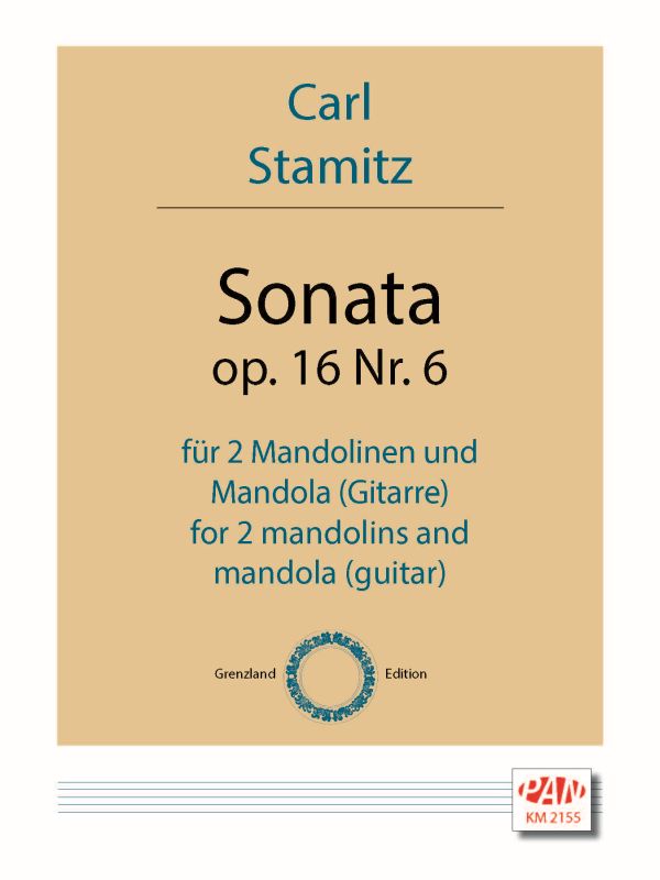 Sonata op.16 Nr.6&nbsp;&nbsp;für 2 Mandolinen und Mandola&nbsp;&nbsp;Partitur und Stimmen