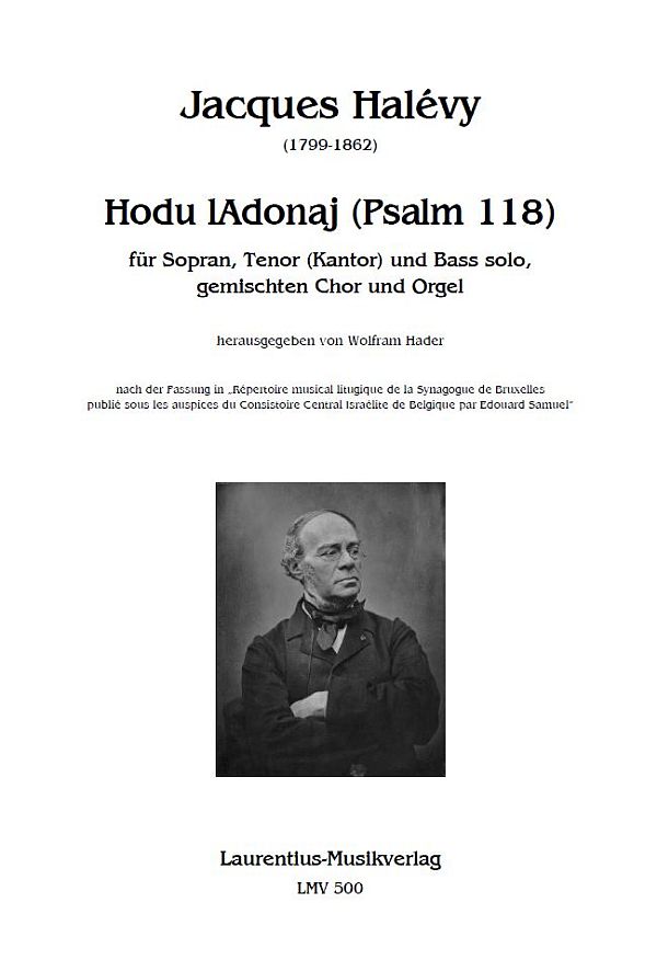 Hodu lAdonaj (Psalm 118)  für Sopran, Tenor (Kantor), Bass solo, gem Chor und Orgel  Partitur