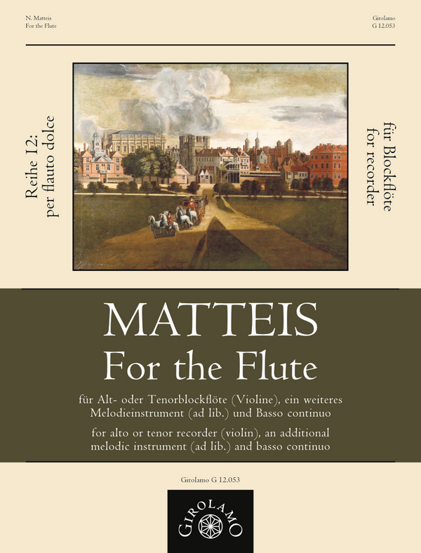 For the Flute  für Alt- oder Tenorblockflöte (Violine), Melodieinstrument ad lib. und Bc  Partitur und Stimmen