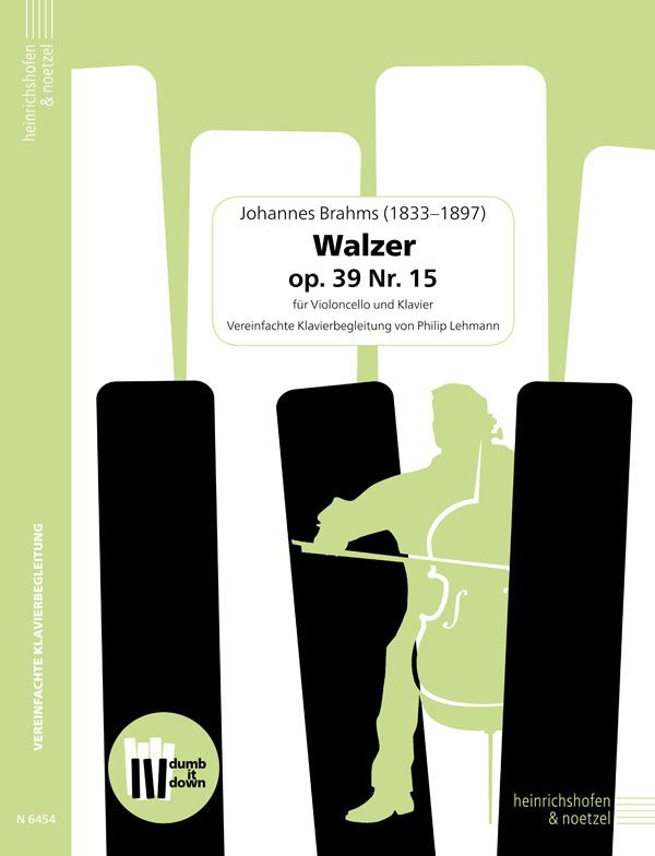 Walzer op.39,15  (+QR-Codes)&nbsp;&nbsp;für Violoncello und Klavier&nbsp;&nbsp;