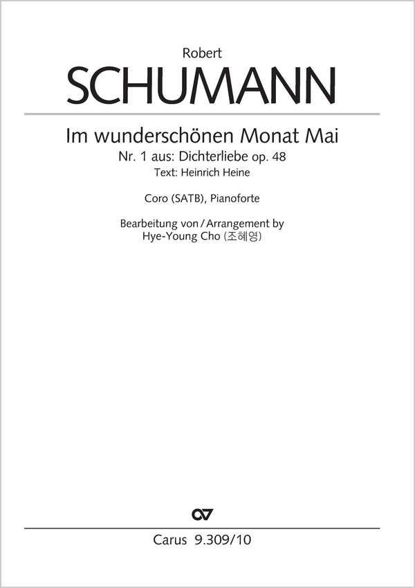 Im wunderschönen Monat Mai&nbsp;&nbsp;Coro SATB, Pfte&nbsp;&nbsp;Partitur