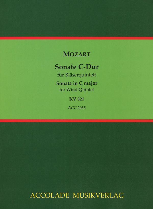 Sonate C-Dur&nbsp;&nbsp;für Bläserquintett &nbsp;&nbsp;Partitur und Stimmen
