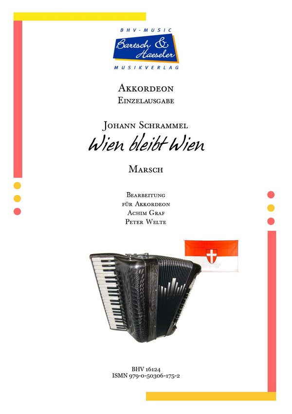 Wien bleibt Wien&nbsp;&nbsp;für Akkordeon mit Fingersatz&nbsp;&nbsp; 