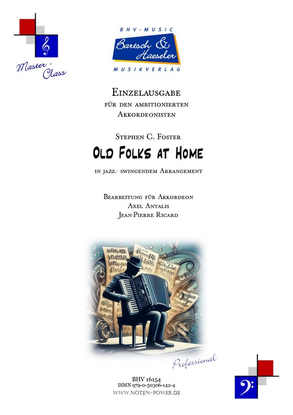 Old Folks at Home  (Swannee River)  für Akkordeon   