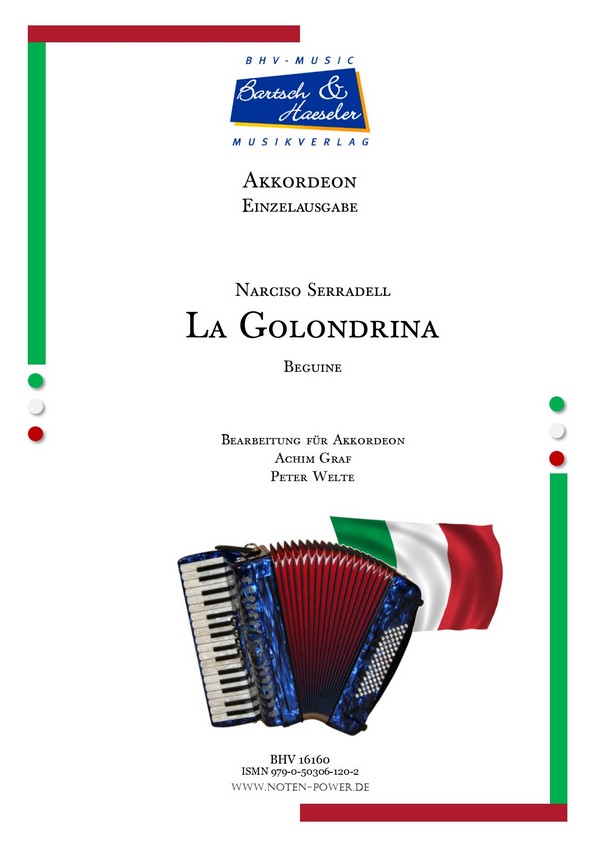 La Golondrina  für Akkordeon   