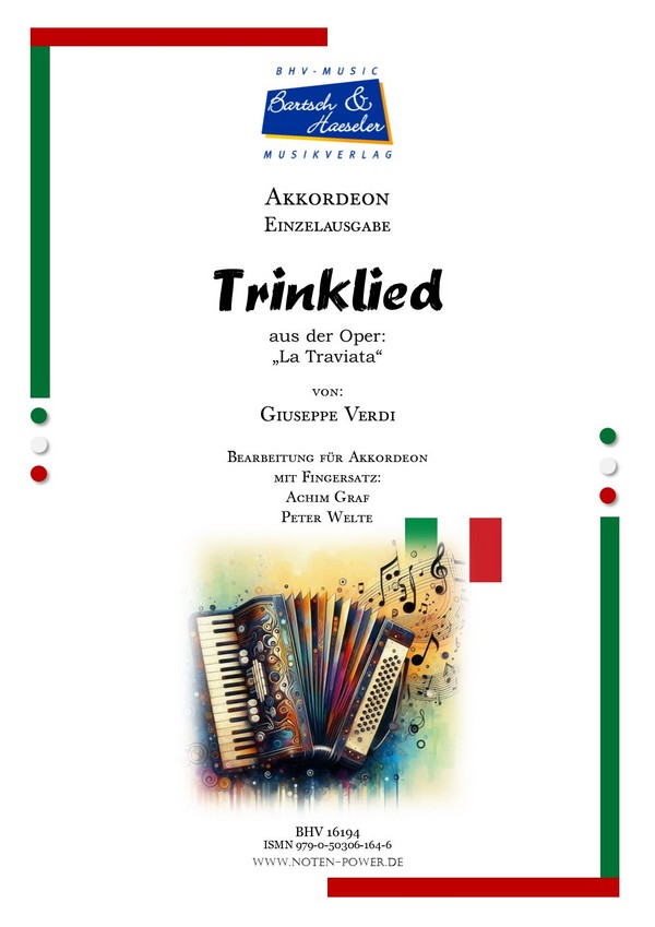 Trinklied (La Traviata)  für Akkordeon   