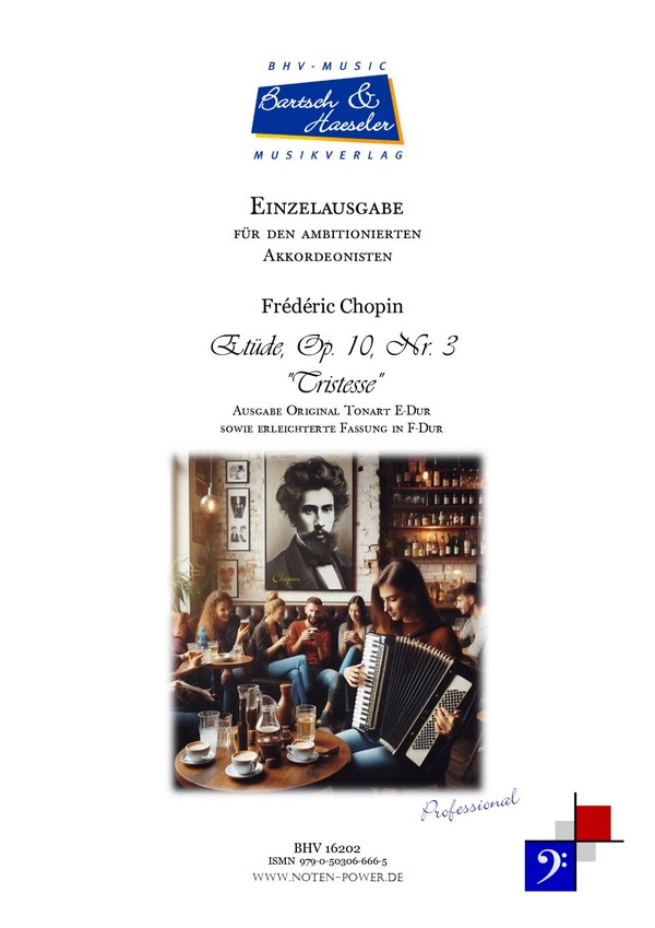 Etüde Op. 4, Nr. 3 Tristesse'  für Akkordeon   