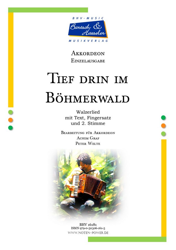 Tief drin im Böhmerwald  für Akkordeon   