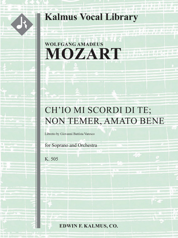 Ch'io mi scordi di te K. 505 (f/o sc)&nbsp;&nbsp;Scores&nbsp;&nbsp;