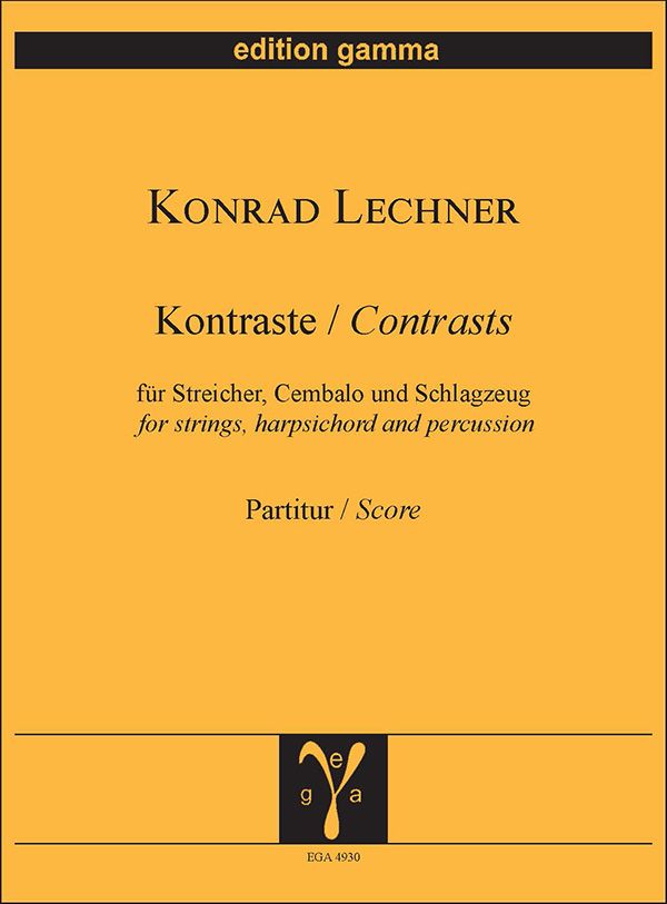 Kontraste  für Cembalo, Schlagzeug und Streicher   