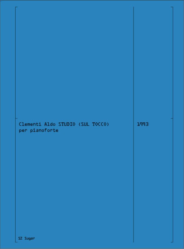 Studio (Sul Tocco)  Klavier  Partitur