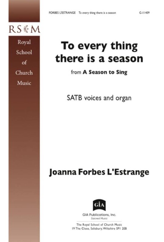 To Every Thing There Is a Season&nbsp;&nbsp;Gemischter Chor mit Klavier/Orgel&nbsp;&nbsp;Chorpartitur