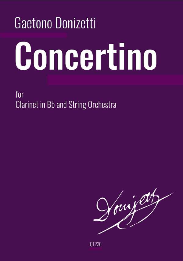 Clarinet Concertino&nbsp;&nbsp;for clarinet in Bb and string orchestra&nbsp;&nbsp;score and parts