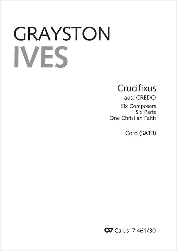 Crucifixus&nbsp;&nbsp;Coro SATB&nbsp;&nbsp;Partitur
