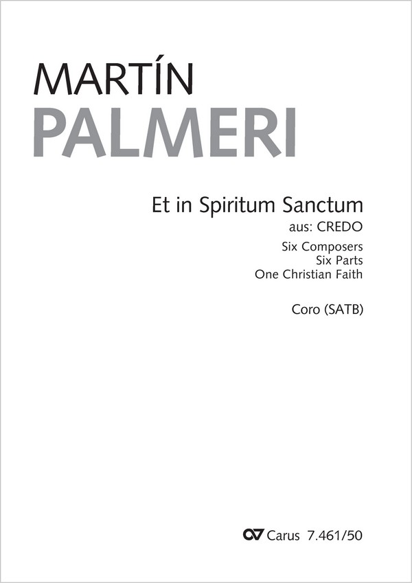 Et in Spiritum Sanctum&nbsp;&nbsp;Coro SATB&nbsp;&nbsp;Partitur
