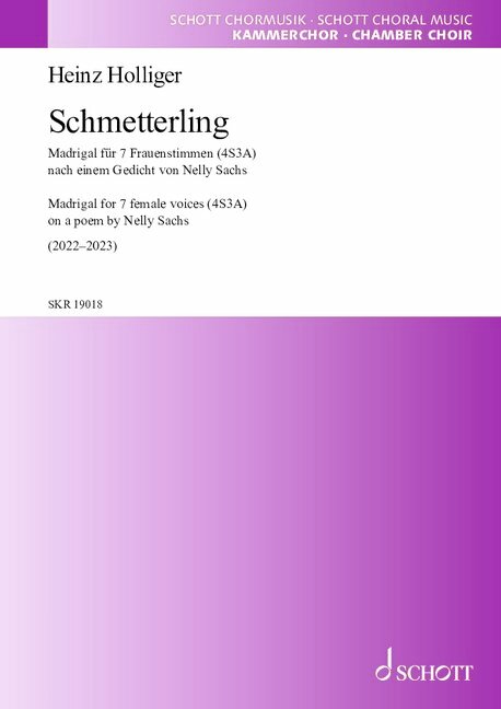Schmetterling  für 7 Frauenstimmen (SSSSAAA)  Chorpartitur