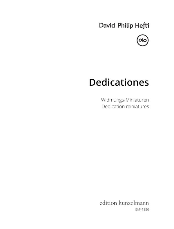 Dedicationes (Widmungs-Miniaturen)  für Trompete in C und Violine   