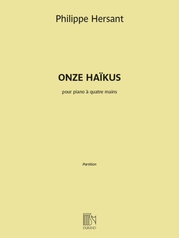 Onze Haïkus&nbsp;&nbsp;Klavier vierhändig&nbsp;&nbsp;Buch