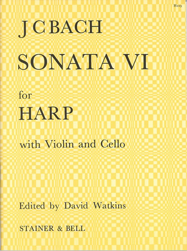 Sonata No. VI in B flat. Violin, Cello and Harp (or Piano)&nbsp;&nbsp;Harp (or Piano), Violin & Cello&nbsp;&nbsp;