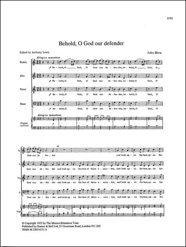 Behold, O God our defender and Let my prayer come up  SATB unaccompanied  