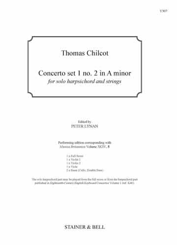 Concerto set 1 no. 2 in A-. Score & Parts  Solo Organ and Strings  