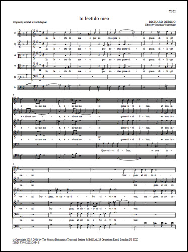 In lectulo meo&nbsp;&nbsp;SSATB&nbsp;&nbsp;