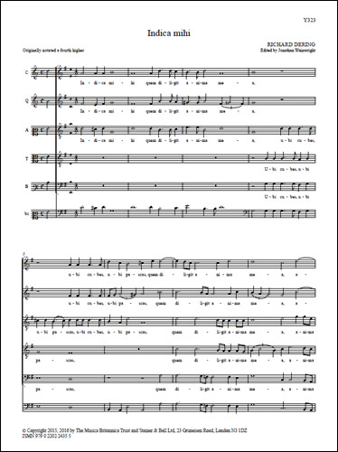 Indica mihi&nbsp;&nbsp;SSATB&nbsp;&nbsp;