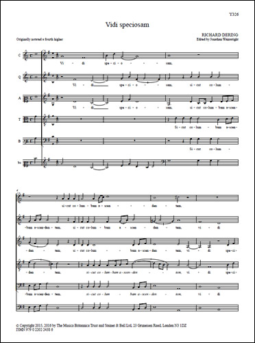Vidi speciosam&nbsp;&nbsp;SSATB&nbsp;&nbsp;