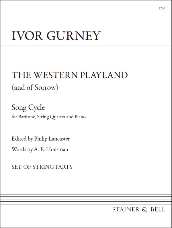 Western Playland, The. Set of Parts  Baritone, String Quartet and Piano  